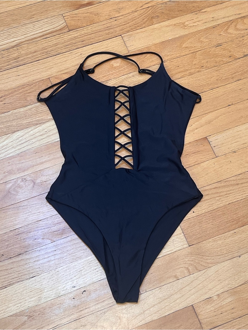 Rip curl One-Piece Swimsuit with Lace-up Front and Open Back XS